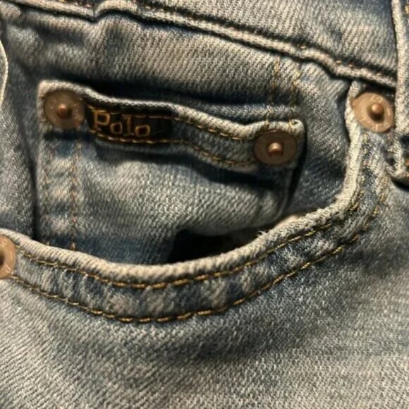 Kids Polo blue distressed jeans Size L (12/14) - Picture 8 of 11